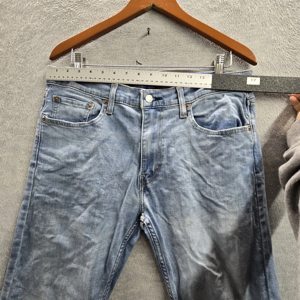 Levi's 502 Men Jeans 33X32 Light Blue Denim Taper Fit 27